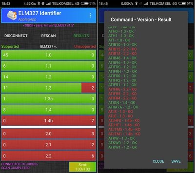 OBDII ELM327 generic - unsupported command